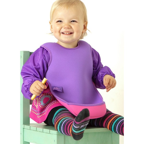Bibetta Baby Bib Neoprene Ultrabib with Sleeves in Green