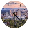EQEY Salt Lake City Wall Clock Silent Non Ticking Round