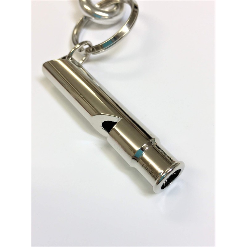 Cylinder Shaped Earthquake Disaster Whistle with Carabiner Key Chain