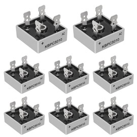 8PCS Bridge Rectifier Diode KBPC5010 1000V 50A AC to DC Full Wave Single Phase Housing Bridge Electronic Silicon Diode Rectifier Electronic Components