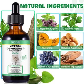 Specifically Formulated for Cats, Cats Natural Broad Spectrum Treatment, Herbal Cleanse, Digestive Support for All Cat Breeds, Gut Health, Puppy & Kitten, Supplement Drops