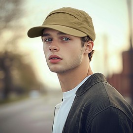 Clakllie 5 Panel Sun Hat Ultra Thin Baseball Caps Waterproof Sports Cap Quick Dry Trucker Hats Soft Top Snapback Hat,Khaki