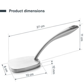 LACOR - 61251 Meat Tenderiser Hub, 18/10 Stainless Steel, Ergonomic, Sturdy Handle, for All Meats, Hygienic & Odourless, 12 mm Breaking Area, Dishwasher Safe, 27 x 8 cm
