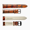 RBIPO Genuine Leather Watch Strap, Alligator Grain Quick Release Replacement