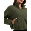 PINKMSTYLE Womens Zip Up Fleece Sherpa Jacket Coat Sweater Warm