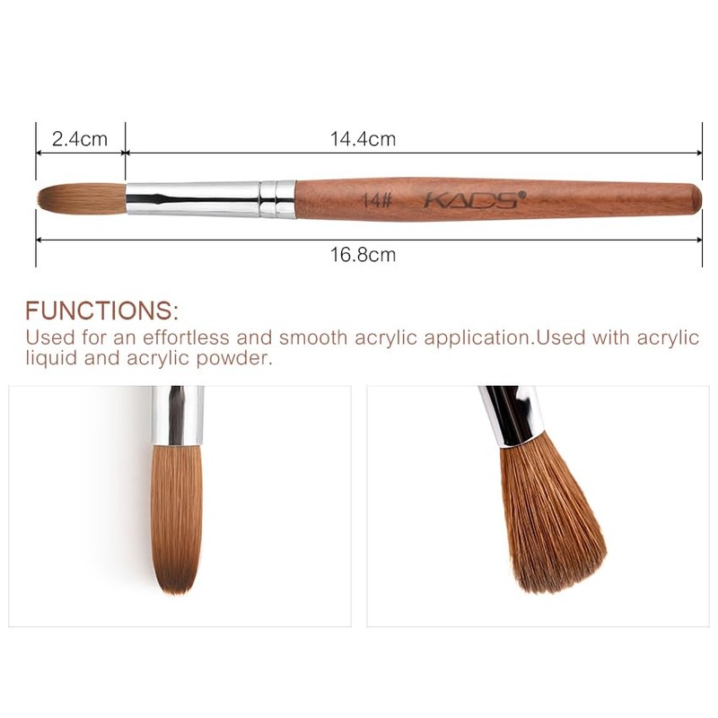 Rolabling Nail Brush Kolinsky Sable Acrylic Nail Art Brush Professional