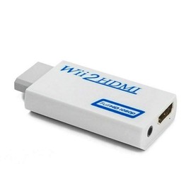 Wii to HDMI Converter, Wii HDMI Adapter 1080p 720p Connector Output Video & 3.5mm Audio - Supports All Wii Display Modes (White)