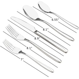 Anbers 80-Piece Stainless Steel Flatware Sets, Service for 16