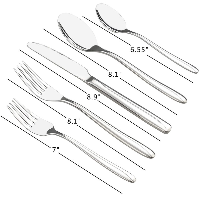 Anbers 80-Piece Stainless Steel Flatware Sets, Service for 16