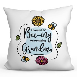 MUGFFINS GRANDMOTHER/GRANDMA Cushion Padding included - in English - Thanks For Beeing Amazing - Funny gift - Pillow: cover and filling 15.7x15.7 inches
