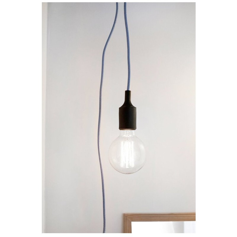 Kikkerland klp50-blw-eu Chevron pendandt Lamp, Plastic, Blue