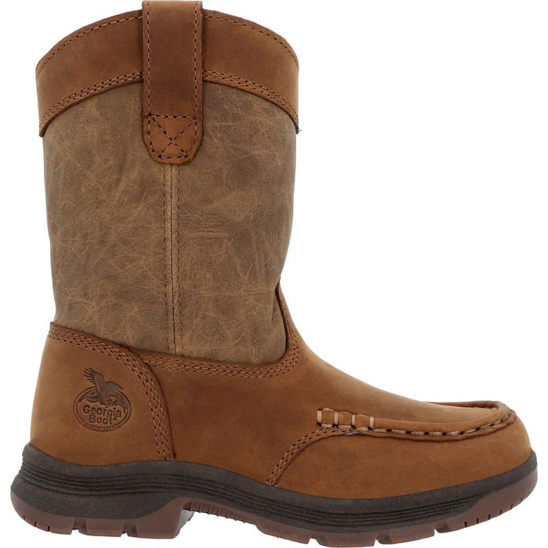 Georgia Boot Little Kids' Athens SuperLyte Pull-On Boot, Brown, Size