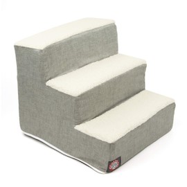 Majestic Pet Jackson Heathered Portable Lightweight Pet Stairs Step for Cats and Dogs Removable Cover