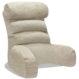 Tinuniyaa Reading Pillow with Arm and Neck Pillow, Extra Large，Back Pillow Sitting on The Bed, Body Pillow, Bed Pillow for Sitting up for Reading/Working/Watching TV/Playing Games/Relaxing (Cream)