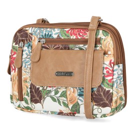MultiSac Zippy Triple Compartment Crossbody Bag, Elegance Floral