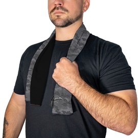 John Boy Cooling Towel - UPF 50+ Reversible Heat Guard with Natural Cooling Technology & Absorbent Microfiber - CT-Slate