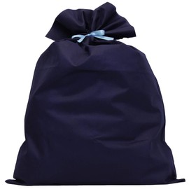 Large Wrapping Bag, Non-woven Fabric, W 27.2 x H39.4 inches (690 x 1000 mm), Blue Non-woven Bag, Present, Gift, Large, Ribbon Included, Christmas, Birthday, Packaging, Made in Japan