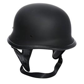 TCMT DOT German Motorcycle Street Half Helmet Chopper Cruiser Biker (L)