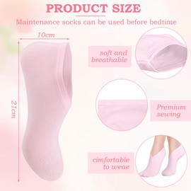 7 Pairs Moisturizing Socks Overnight, Scettar Spa Socks for Dry Fee, Cotton Moisture Enhancing Socks Thin Foot Spa Socks Cotton Socks for Moisturising for Dry Cracked Feet