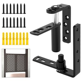 MeBantoo Heavy-Duty Self Closing Saloon Door Hinges, 304 Stainless Steel Self-Return Dual Swing Cafe Hinges for Bar, Patio Doors (1, Medium)