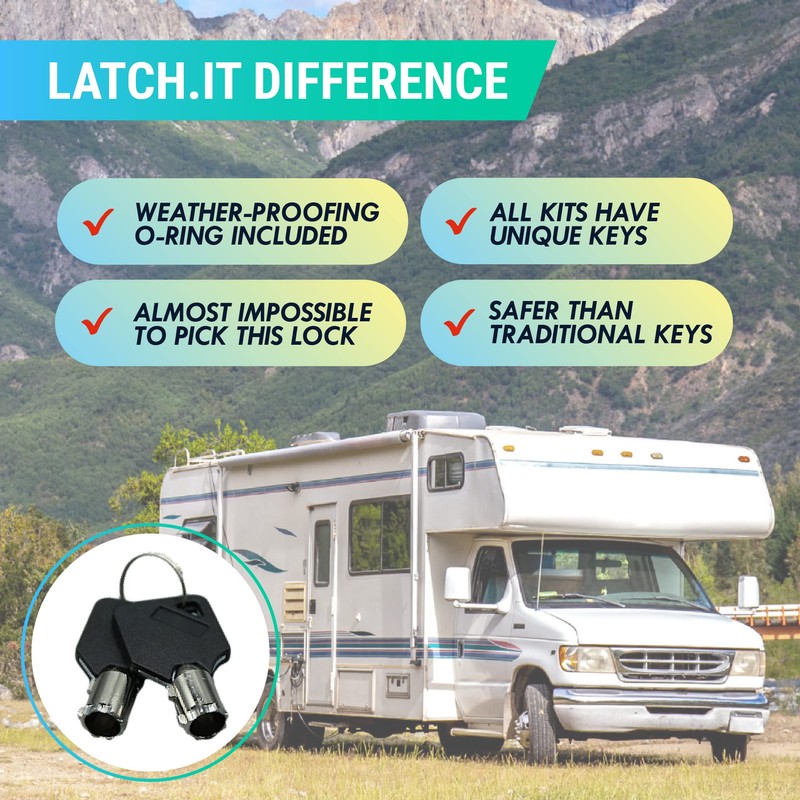 LATCH.IT 1-1/8” RV Storage Locks | 2-Pack RV Compartment Locks