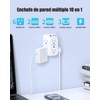 OIOSEN Enchufe múltiples de Pared, Extensor de Enchufe de 6