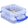 Really Useful Plastic Storage Box 0.07 Litre Clear (Pack of