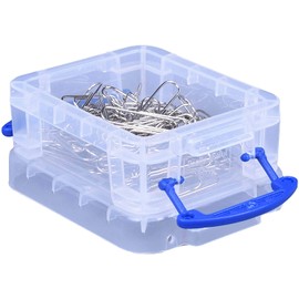Really Useful Plastic Storage Box 0.07 Litre Clear (Pack of 10)