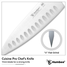 NSF Certified 8-Inch Chef Knife – High Carbon Stainless Steel Kitchen Knife with Color-Coded Ergonomic BPA-Free Handle – Durable Full Flat Grind Blade, DT-12 Series, Orange