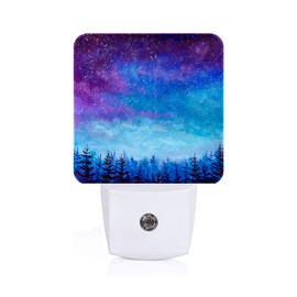 FSHVQKD - Luz nocturna de cielo estrellado, para decoración de pared, para escaleras, pasillo, cocina, sensor de atardecer a amanecer, para niños, niñas, mujeres, hombres y habitaciones