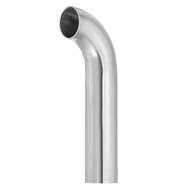PATIKIL 90 Degree Mandrel Bend Elbow, 1 1/8inch OD Sanitary Exhaust Elbow Exhaust Pipe Connector 304 Stainless Steel 4in l Extended Pipe for Welding Modified Stair Handrail HVAC, 1 Pcs