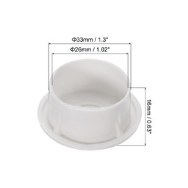 sourcing map PVC Tube Covers Internal Plug Pipe Inner 32mm End Caps Round Plugs for Hose Electrical Conduit Pack of 20