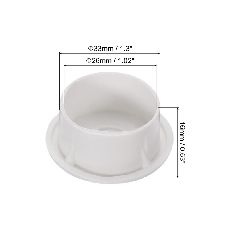 sourcing map PVC Tube Covers Internal Plug Pipe Inner 32mm