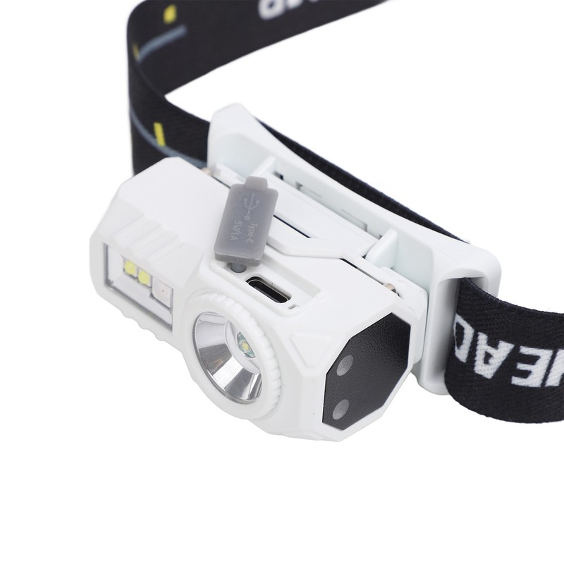 Bright LED Rechargeable Headlight USB Charging Sensing Hiking Head Lamp