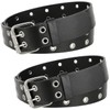 2 Count Double Grommet Twin Prong Nickle Roller Buckle Leather