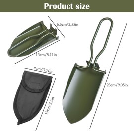 TNSLAND Folding Shovel Garden Shovel Small Mini Hand Shovel Stainless Steel Foldable with Belt Bag Folding Shovel Folding Shovel Folding Shovel for Garden Flower Trowel Camping Outdoor