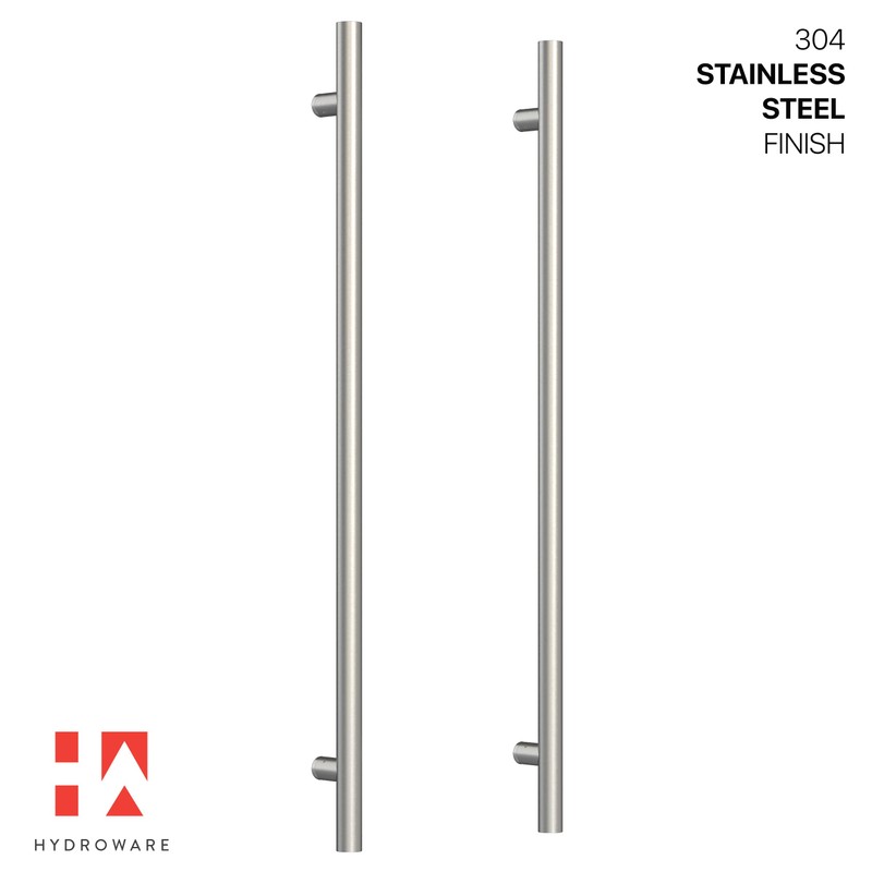 HYDROWARE Modern Contemporary Long Stainless Steel Push Pull Door Handle
