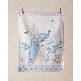 Maison d' Hermine Kitchen Towel 100% Combed Cotton Premium Set of 3 Kitchentowels Easter Tea Towels (20"x27.50") for Table Cleaning, Dining, Buffet Parties & Wedding Use - Peacock Utopia