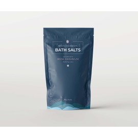 Mystic Moments Rose Geranium Bath Salts 1Kg | Natural Bath Soak for Muscle, Perfect for Skin, Face & Body 100% Natural Vegan GMO Free