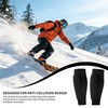 Football Shin Guards Compression Sleeves with Honeycomb Pads, Leg Protector