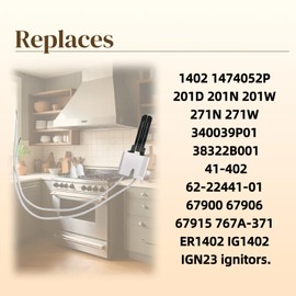 1474-052P 38322B001 Furnace Ignitor Hot Surface Replacement for 1474-051P 025-41021-000 for Coleman for Evcon for Mobile Home Furnace