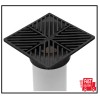 NDS 6 in. Plastic Square Drainage Grate in Black