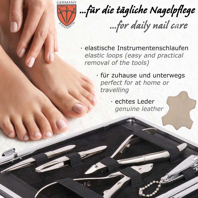3 Swords Germany - brand quality 11 piece manicure pedicure
