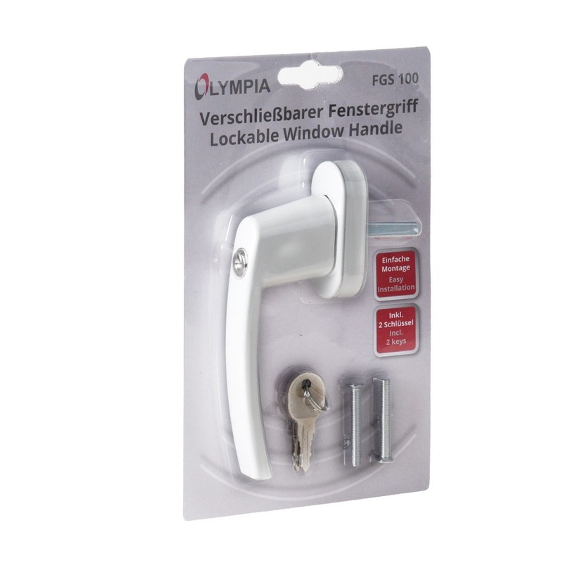 Pack of 8 Olympia FGS 100 Lockable Window Handle with