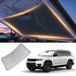 Windshield Sun Shade for Jeep Grand Cherokee Front Window Shades Cover for Grand Cherokee 2001-2025 Windshield Sun Visor Protector Car Accessories