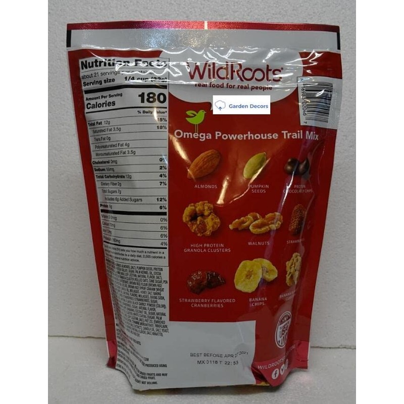 WildRoots Omega Powerhouse Trail Mix 24oz 680g (1 Bag)