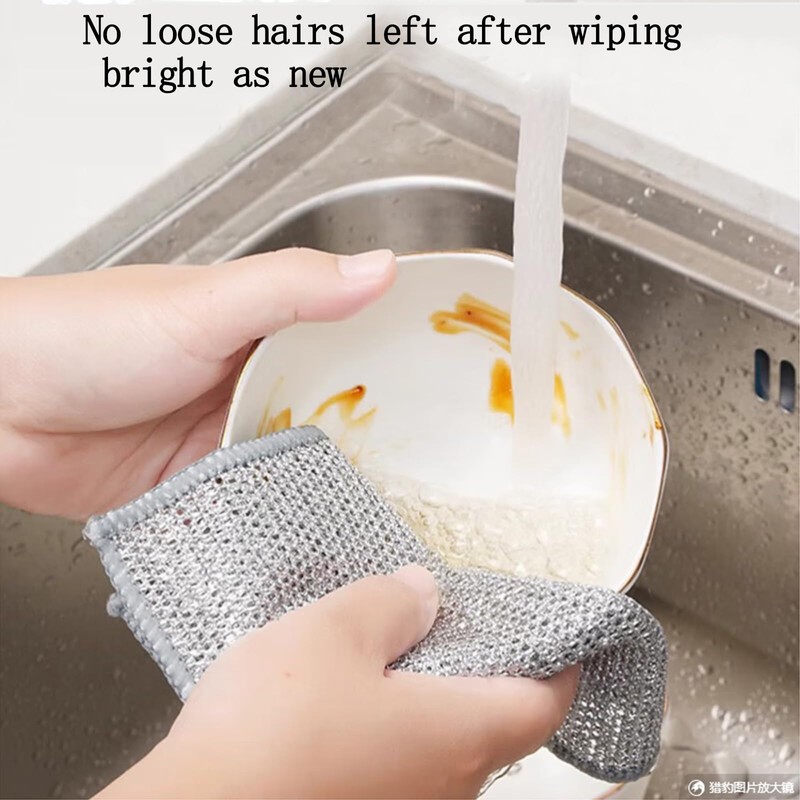 Wire Mesh Cleaning Cloth 12 Pack Silver Wire Wish Cloth,