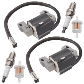 592846 2PCS Ignition Coil with Spark Plug Fit for Briggs & Stratton Intek V-Twin 18-22HP Engine,Replaces 691060 799651 499447