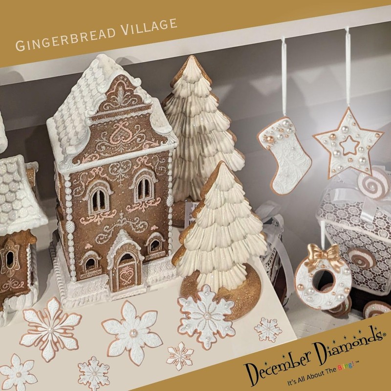 December Diamonds Christmas Sprinkles 10" Gingerbread Tree with Icing