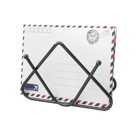 Mail Letter Holder Mail Organizer Countertop, Letter Sorter Envelope Mail Sorter Stand Holder for Desk, Home Office School, Bill Filling Paper Document (Black)